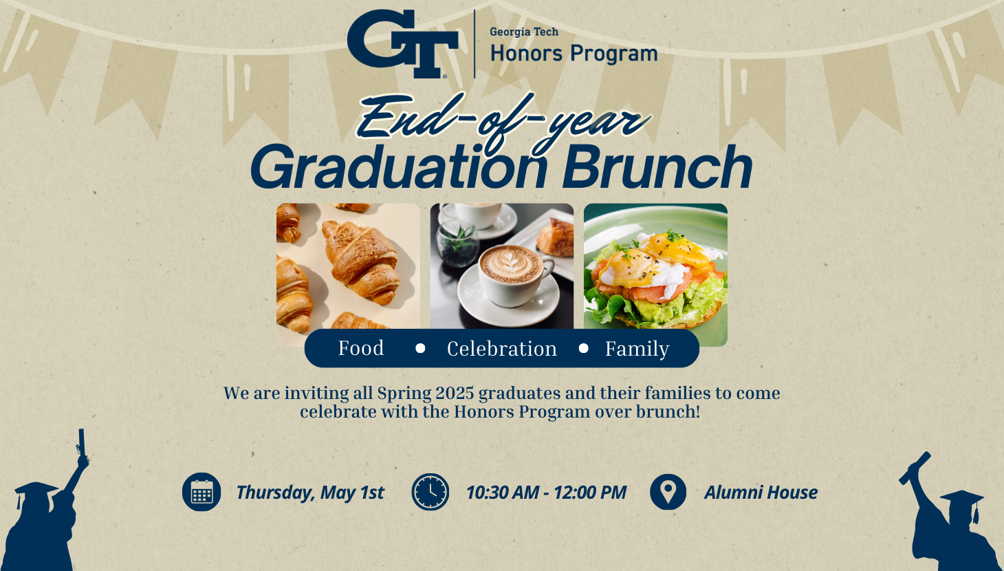 Flyer for the 2025 spring graduation brunch